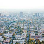 aerial photography of buildings, trees, and roads