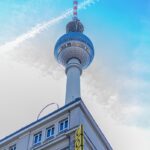 Berlin, a tall building with a sky background